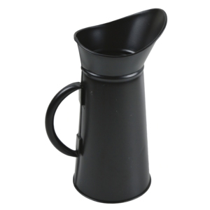 Arrosoir de jardin en métal enduit de poudre noire outils de jardinage artisanaux en métal - Product Image 1