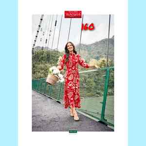 Nouvelle variété de robe une pièce élégante en viscose de rayonne d'Evergreen Design tenue de travail imprimée numérique pour adultes dans le monde entier exportée - Product Image 3