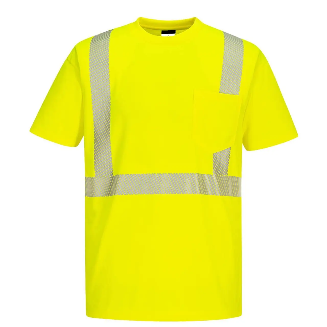 2023 Personalizado de Boa Qualidade Men's High Visibility Safety T Shirts Manga Curta Fita Reflexiva Oi Vis T Shirts