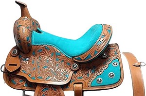 Selle équestre en cuir durable Selles de trail confortables de style occidental pour les courses de chevaux anglaises Inde Selles solides - Product Image 5