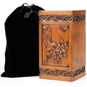 Urna humana de madera única para cenizas Urna humana artística Caja de madera conmemorativa con acabado elegante para ceremonia funeraria y Memorial - Product Image 4