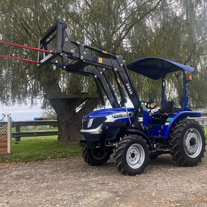 Tractor de granja Lovol M254 con cargador 8Fx8R izquierdo y Accesorio elevador 4WD 25HP motor diésel 540/1000 PTO IPTO, Envío Gratis - Product Image 1