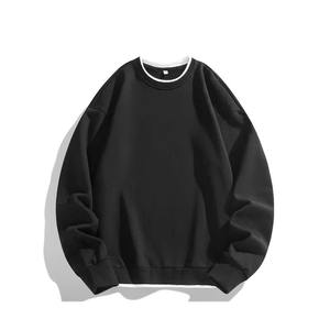 Vente en gros à prix réduit de sweat-shirt unisexe unisexe surdimensionné avec logo brodé personnalisé 450 GSM 100% doublure Streetwear - Product Image 5