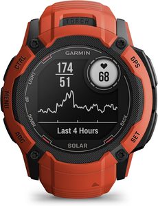 Istinto 2X solare, Smartwatch GPS robusto, torcia elettrica integrata, capacità di ricarica solare, GNSS Multi-banda, rosso fiamma - Product Image 4