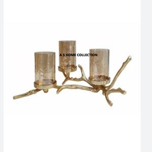 <b>Mirror</b> Polished <b>Table</b> Top Metal Stainless Steel 5 Arms Standard Designing Home Indoor Lightening Candle Holders - Product Image 3