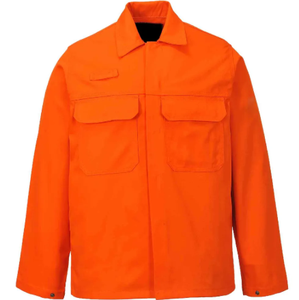 Chaqueta de soldadura de cuero de vaca resistente al fuego - Product Image 4