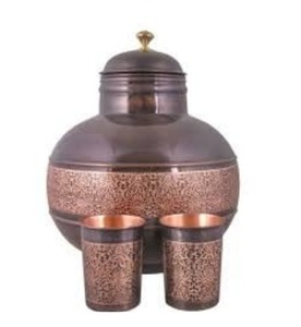 หม้อทองแดงโบราณสลักลาย 12 ลิตร ราคาคุ้มค่า หม้อทองแดงสลักลายด้วยมือ เหมาะสำหรับตกแต่งหรือใช้งาน หม้อทองแดงสลักลาย - Product Image 1