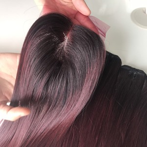 Paquetes y cierre de trama de Color Burdeos recto de hueso de cabello humano vietnamita de alta calidad - Product Image 3