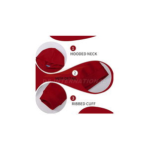 Venta al por mayor 100% algodón niños Sudadera con capucha suave Casual pulóver con capucha para niños y niñas Color rojo - Product Image 3