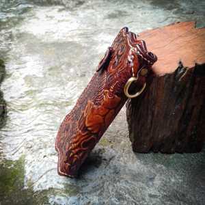 Carteras de Motociclista Bifold Cortas con Cierre de Cremallera y Bloqueo RFID, Diseño Nuevo 2025, Cuero Genuino con Estampados de Animales, Impermeables, Grandes - Product Image 4