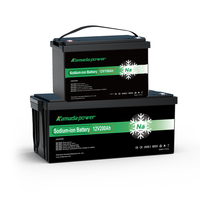 Batterie à ions sodium Kamada basse température 4000 cycles batterie à ions sodium 12V 100Ah Bluetooth batterie à ions sodium pour voiture