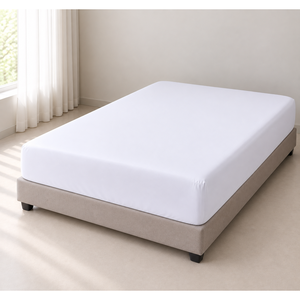 White Cotton Fitted <b>Sheet</b> 160x200x30 cm <b>King</b> <b>Size</b> Hospital Grade - Product Image 3