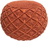 Pouf moderne Offre Spéciale tufté à la main en coton biologique, repose-pieds en macramé, meubles de maison d'Inde au meilleur prix