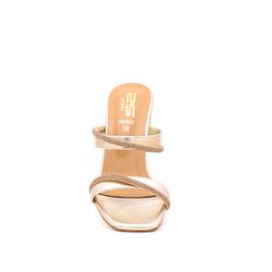 Sandales à talons dorées FN7642 Pantoufle élégante avec un design complexe - Product Image 1