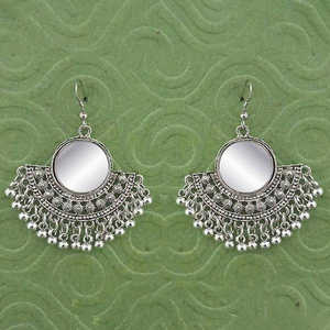 Boucles d'oreilles Jeweljunk Fashion Argent Plaqué Miroir Dangler 1314777 - Product Image 1