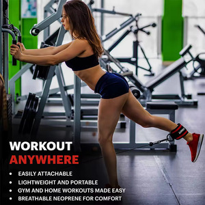 Máquina de cable de gimnasio con logotipo personalizado de alta calidad, cinturón de entrenamiento, Material de neopreno, correas de tobillo, duradero, ajustable, antideslizante, gran oferta - Product Image 2