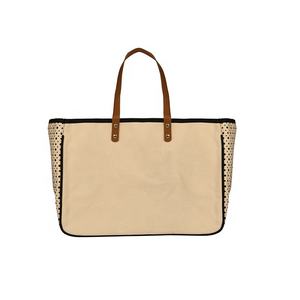 Sacs fourre-tout en toile de coton écologique de haute qualité avec logo personnalisé, imprimés à l'écran, couleur tendance, cuir marron - Product Image 1