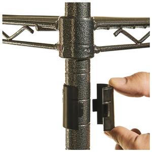 Alera ALESW503618BA Kit de inicio con estantería de alambre de 4 niveles, 36 pulgadas. X 18 Pulgadas X 72 Pulgadas Estante de Almacenamiento Vertical Color Antracita Negro para Uso en Garaje - Product Image 5