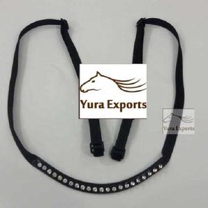 Eqestrian สายคล้องคอหนังอานภาษาอังกฤษมีห่วงเลื่อนระยิบระยับสามารถถอดออกได้สำหรับอานม้า - Product Image 1