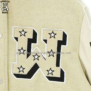 <b>Top</b> Selling Casual Men Embroidery Jackets Soft Material With <b>Leather</b> Sleeve For Weekend Travel And Outdoor Use - Product Image 6