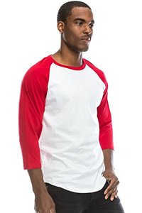 34 Raglan Sleeve Two Color T-<b>shirt</b> Wholesale 50% Cotton 50%<b>polyester</b> Custom Mens <b>Polyester</b> Cotton T-<b>shirt</b> for men - Product Image 5