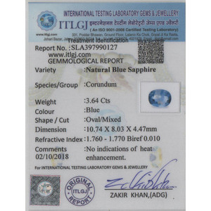 Zafiro Azul de 3.64 Quilates, Gema Natural Facetada de Corte Ovalado, Ónix, Aguamarina, Ópalo, Jade, Gemas en Forma de Pera de 8 mm de Altura - Product Image 4