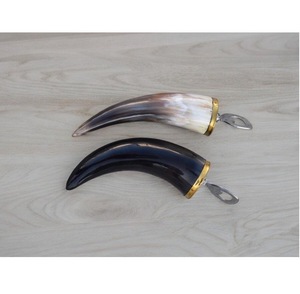 Abridor de Botellas Vintage con Mango de Cuerno de Búfalo, Herramienta de Cocina Única Hecha a Mano, Sacacorchos y Abridores, Regalo de Inauguración de Casa - Product Image 1