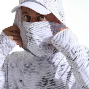 Ropa de Jersey de pesca para hombres y mujeres, sudaderas con capucha de pesca, camisa de manga larga de poliéster de secado rápido, rendimiento UPF 50 + - Product Image 6