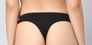 Custom Made 100% Algodón Exclusivo Impreso Color Negro Low Rise Lady's Hot Tanga Mejor precio de fábrica Bangladesh - Product Image 3