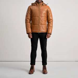 Últimas chaquetas de bombardero acolchadas con cremallera y capucha a prueba de viento cálidas de invierno 100% diseño de poliéster teñido liso - Product Image 2