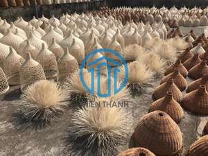 Lanterne à bougie en herbe de mer artisanale, lanterne en osier rustique pour décoration intérieure et extérieure, style bohème, ferme - Product Image 6