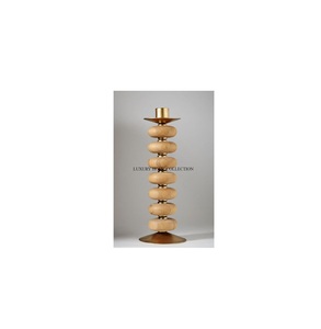 Handmade Natural Wood and Metal Table Top Lightening <b>Candle</b> <b>Holders</b> Home Hotel and Restaurant Classic Indoor Decorating <b>Candles</b> - Product Image 1