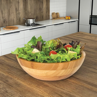 Vente en gros de saladier en bambou écologique bols de service de fruits pour salades pâtes légumes