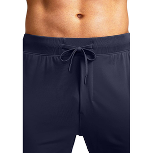 Pantalones de chándal para hombre con bolsillos y cremallera, pantalones de entrenamiento antiarrugas para gimnasio, pantalones teñidos lisos para hombre - Product Image 4