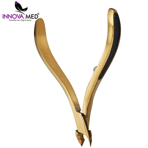 INNOVAMED INSTRUMENTS Premium Logo personnalisé imprimé couleur dorée en acier inoxydable Staleks de soin des ongles pinces à cuticules pour les doigts - Product Image 6