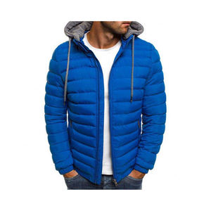 Chaqueta acolchada cálida informal de alta calidad para hombre, ropa de calle levantado y cuello de invierno con capucha en tela de cuero de lona de algodón, talla XL - Product Image 6