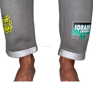 Wholesale <b>Jogger</b> Pants Solid Color High Breathable Casual <b>Slim</b> Fit Streetwear Comfortable Active Printing washed men's pants - Product Image 5