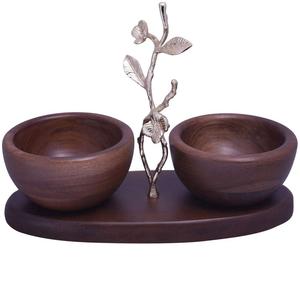 Set of 2 Newest Designer Table Top Decoration Food Dessert Serving <b>Bowl</b> Premium Quality Fresh Fruit <b>Salad</b> <b>Server</b> Wooden <b>Bowl</b> - Product Image 6