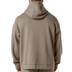 Vente en gros de sweat à capuche zippé pour hommes sweat uni vierge pour l'impression de logo promotion style streetwear respirant avec OEM - Product Image 2