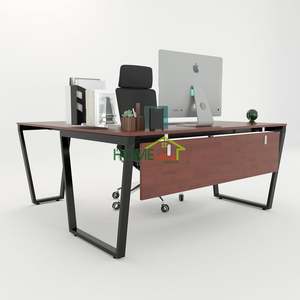 โต๊ะทำงานโลหะรูปตัว L ขนาด 160x160 ซม. ดีไซน์ร่วมสมัย ต้องประกอบเอง - Product Image 2