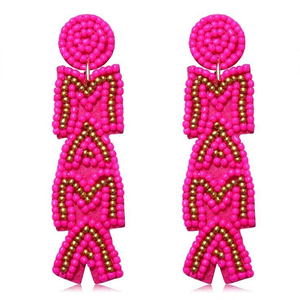Top fantaisie élégant nouveau Design à la main perlé broderie mignon rouge balancent goutte boucle d'oreille luxe à la mode dernière par glowin fashion - Product Image 5