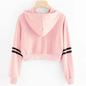 Sudadera con capucha corta ajustada para mujer ligera OEM pulóver ropa de calle sudadera suave antiarrugas transpirable de punto invierno - Product Image 4
