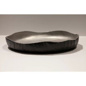 ถาดเสิร์ฟอาหารขนมถาดสีเงินเงาวาวดีไซน์ทันสมัยทรงรี - Product Image 4