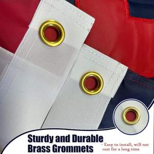 Bandera Americana con Cruz, 3x5 pies, para Exteriores, Impermeable, de Poliéster, Bordada, Patriótica, con la Imagen de Jesús, 2 Ojales de Latón - Product Image 2