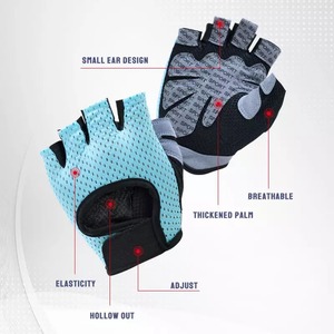 Guantes de gimnasio de neopreno transpirable para mujer para levantamiento de pesas, guantes de cuero para uso en gimnasio - Product Image 2