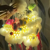 Lanterne animale mignonne à imprimé animal, cadre en papier et bambou, imperméable, durable, fabriquée au Vietnam pour les fêtes du Nouvel An chinois, emballage cadeau