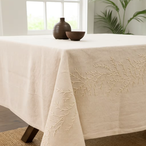 Nhà Hàng Rửa Sạch Bông Khăn Trải Bàn Vải Khách Hàng Kích Thước Hình Chữ Nhật Bảng Vải Cotton Linen Giáng Sinh Bảng Linen - Product Image 1