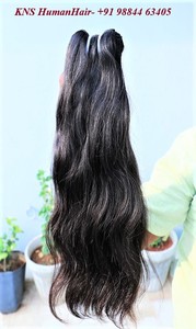 Indian Black Brown Single Drawn Straight Remy Human Hair Bulk Hair Machine Double Weft All Colors 152.4-1016mm 2+ Year Warranty - Product Image 3