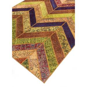 Alfombra de Lana Anudada a Mano de Gran Tamaño, Diseño Multi Chevron, para el Hogar, Pasillo, Sala de Estar, Rectangular, Hecha a Mano, Viscosa - Product Image 2