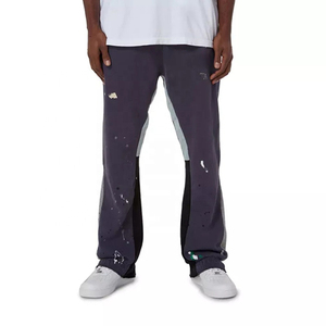 Vente en gros Pantalons de survêtement de jogging évasés légers et respirants pour hommes, style décontracté, design évasé empilé teint uni - Product Image 5